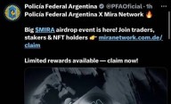 Hackearon la cuenta de X de la Policía Federal para promocionar criptomoneda