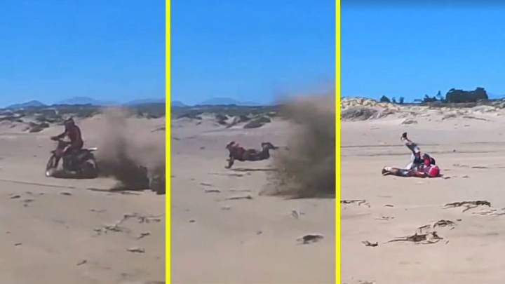 Salió eyectada y Nano Calderón corrió a socorrerla: Video muestra el momento exacto del accidente en moto de Rebeca Naranjo