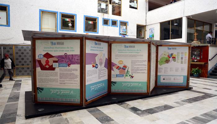 Promueve Huixquilucan derechos humanos con pabellón itinerante