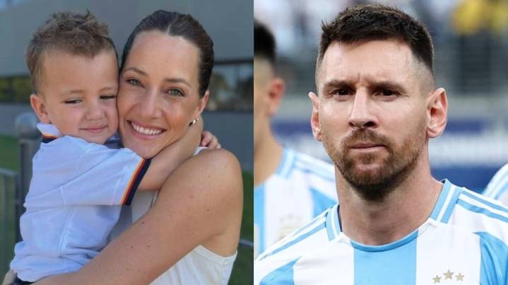 Mica Viciconte le preparó una increíble sorpresa a su hijo Luca Cubero: las fotos del encuentro con Messi y De Paul