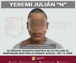 AL CALABOZO POR PORTACIÓN DE ARMA PROHIBIDA YEREMI JULIÁN