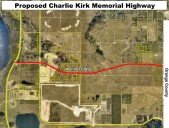 Lake board approves Charlie Kirk memorial on Schofield Road