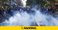 Cargas policiales en Madrid contra los manifestantes pro Palestina que han obligado a cancelar la Vuelta