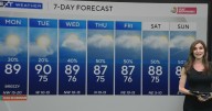 Gusty winds, rain chances pick up as Tropical Storm Imelda moves east over the Bahamas
