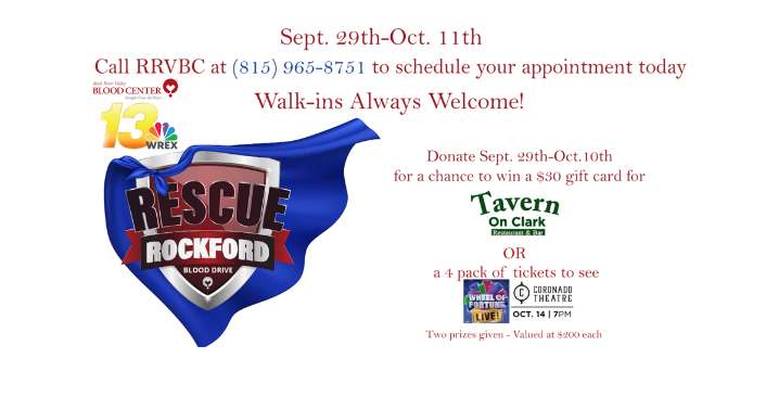 Rescue Rockford and 13 WREX Blood Drive returns