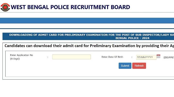 WB Police SI/LSI 2025 Admit Card Issued; Read Guidelines Here