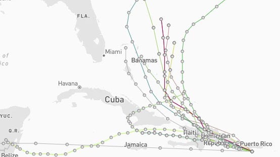 See latest spaghetti models for Invest 94L. North…