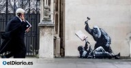 El Tribunal de Londres tapa una obra de Banksy que criticaba la brutalidad judicial contra los manifestantes pro