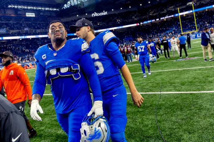 Overheard inside the Lions’ locker room: Cut it loose and bun in the oven