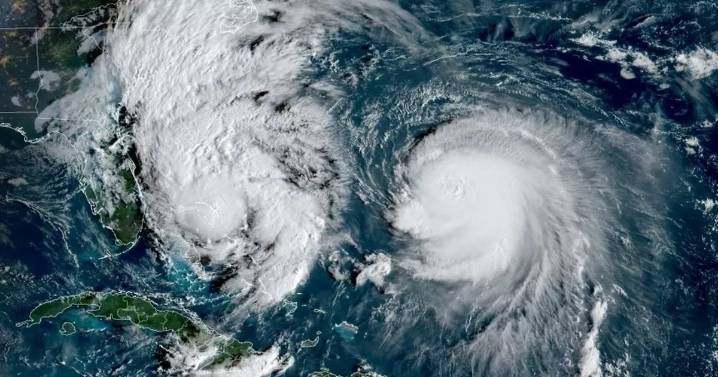 Rare 'double hurricanes' hurtle towards US - and could blast UK with wind and rain