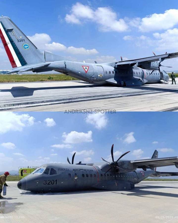 A UNOS DÍAS DE DESFILE MILITAR, AVIÓN ATERRIZÓ DE EMERGENCIA EN EL AIFA