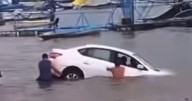 Se les pasaron las copas y caen con su auto en una presa de Valle de Bravo