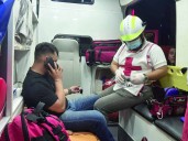 Dormido al volante destroza su Jeep