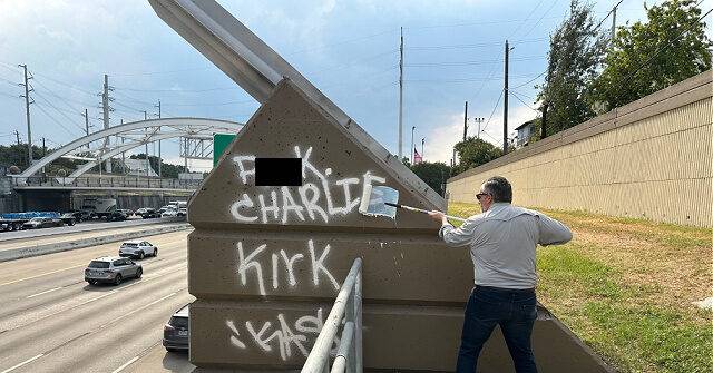 Ted Cruz Covers 'Hateful' Anti-Charlie Kirk Graffiti on Highway