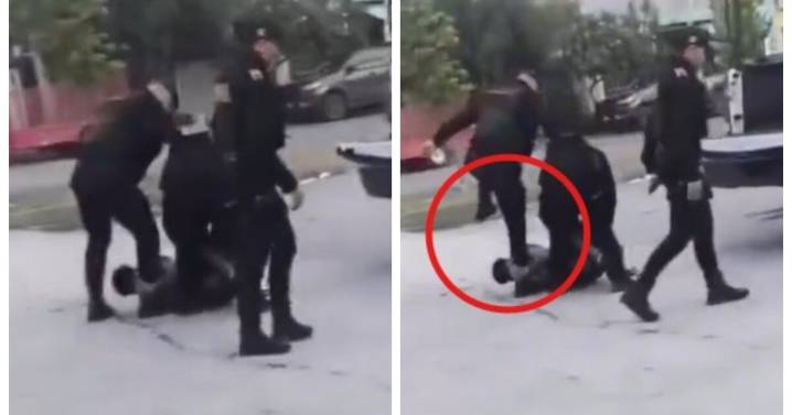 ¡Indignante! Policías golpean y patean a joven sometido en Juárez, NL;Fiscalía Investiga