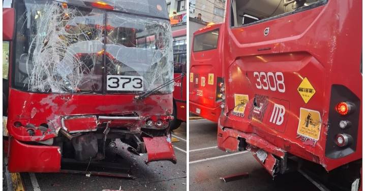 Choque de dos camiones del Metrobús en Xola deja 12 heridos en CDMX