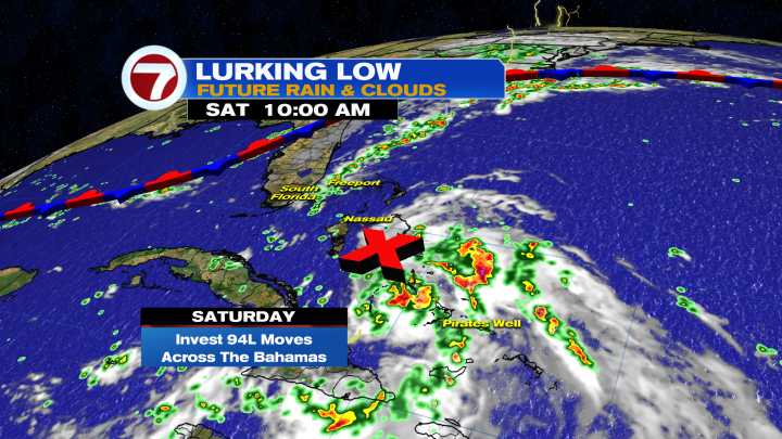 Gusty Showers this Weekend as Invest 94L Makes its Closest Approach