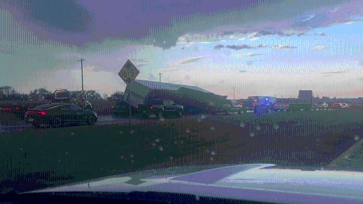 Warehouse walls collapse, RVs blown over and semis overturned after severe weather in Denton County