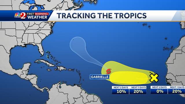 Tropical Storm Gabrielle forms in Atlantic, NHC says