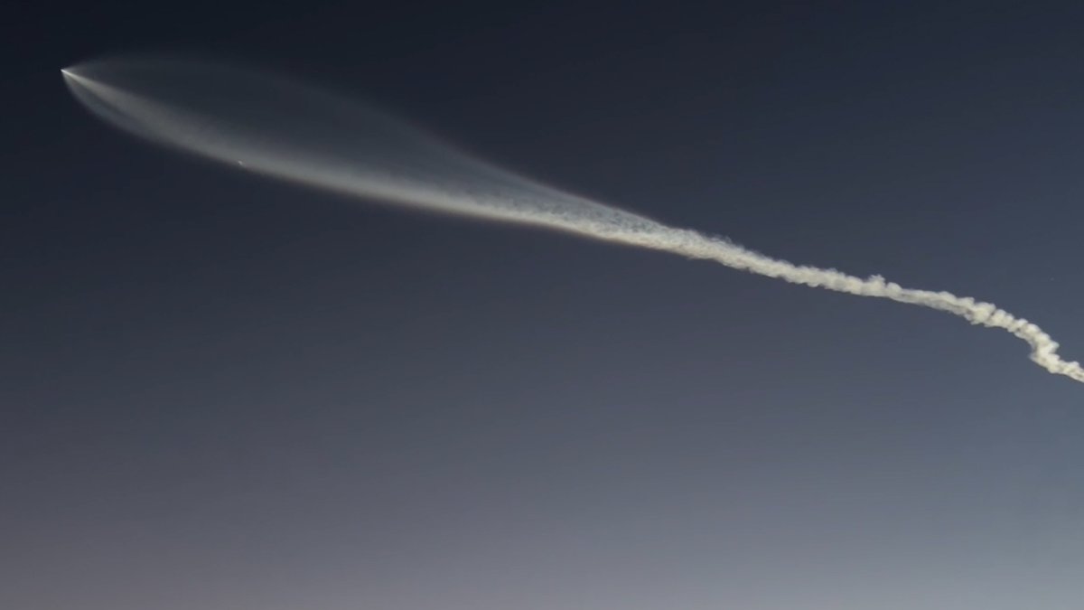 SpaceX rocket produces illuminated exhaust plume seen across SoCal