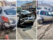 Camión sin frenos arrasa con varios vehículos en las cercanías de la plaza de Cartagena