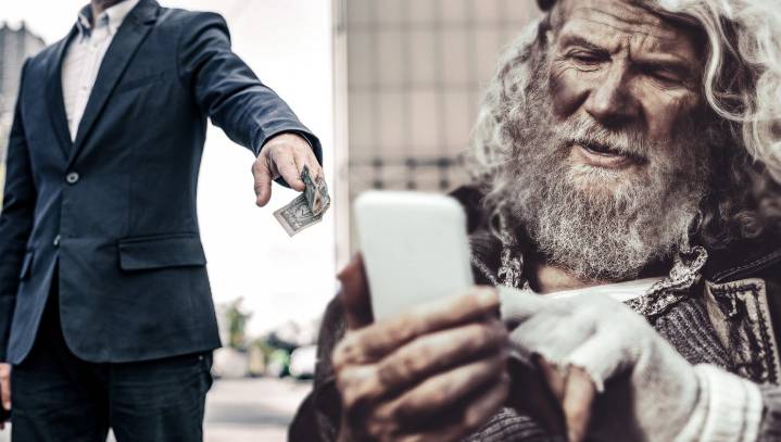 Homeless Man Rejects Charity After Searching Through Giver's Tweet History