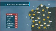 As máximas volven subir e chegaremos a valores cálidos
