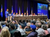 Danielle Smith basks amid friendly Calgary audience, some passionate dissent at final Alberta Next in