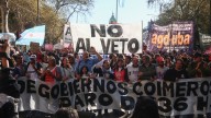 Docentes universitarios y médicos marcharon contra los vetos de Milei