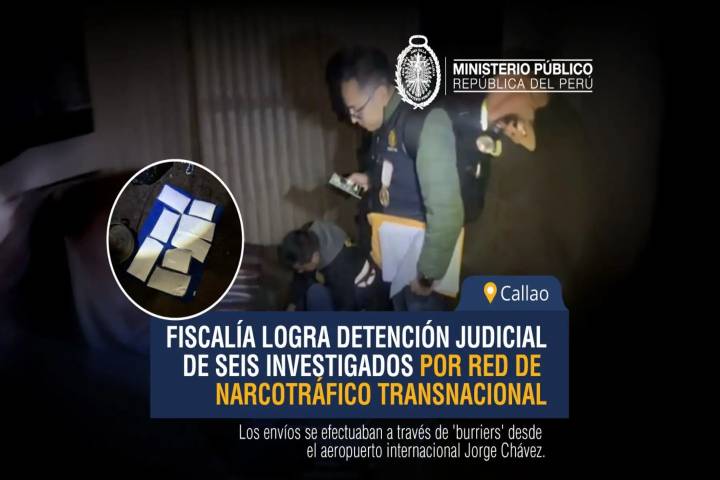 Fiscalía: detienen a presuntos miembros de red criminal que operaba desde el Jorge Chávez