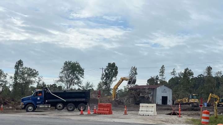 See crews at work to prepare land for future development…