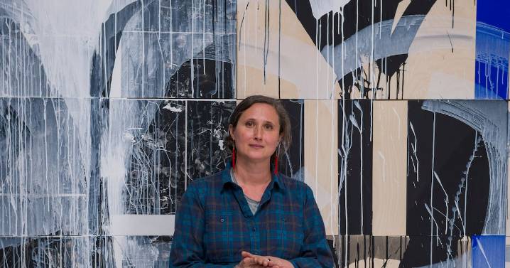 Sara Siestreem’s “dance apron” Includes a 40 Panel Painting