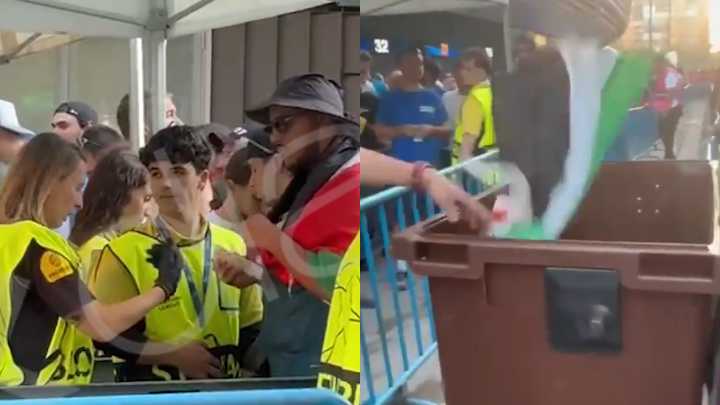 Real Madrid prohibió y requisó banderas de Palestina en el "Bernabéu"