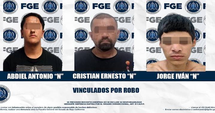 Tres detenidos por robo quedan en prisión preventiva