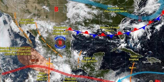 SMN advierte lluvias intensas por posible ciclón tropical al inicio de esta semana
