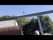 Heroic 'dad instincts' in action to rescue a lost boy on a monorail track