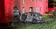Stolen car crashed into abandoned Durham apartment building that caught fire, chief says :: WRAL.com