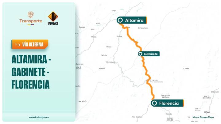 Información importante para los usuarios de la vía Florencia