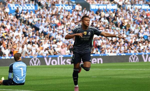 Mbappé brilla en el Real Madrid, que con 10 hombres vence 2