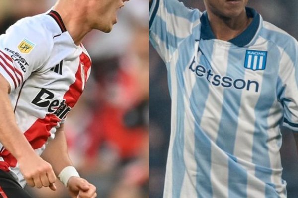Racing y River, duelo decisivo en Rosario por los cuartos de final de la Copa Argentina