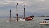 Zozobró en Vallarta el Marigalante, réplica de la Santa María, la carabela de Colón