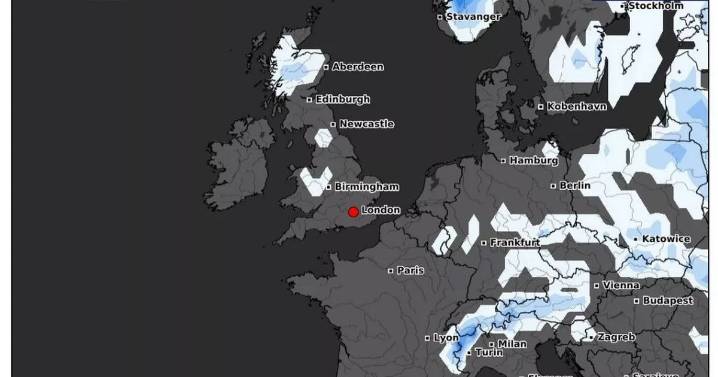 Snow forecast for UK within weeks - weather map shows where it will fall