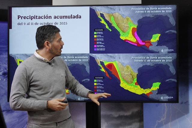 La CONAGUA y CNPC alertas ante Tormenta Tropical Raymond