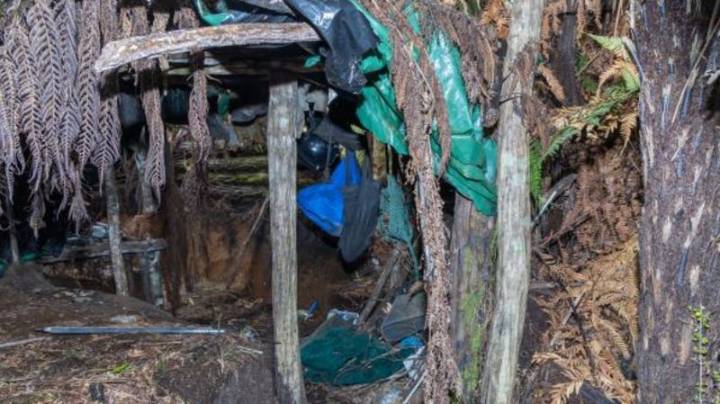 Photos reveal the secret bush camps fugitive father used to hide his children