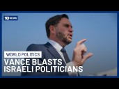 US Vice President JD Vance Insulted By Israeli Vote On West Bank Annexation