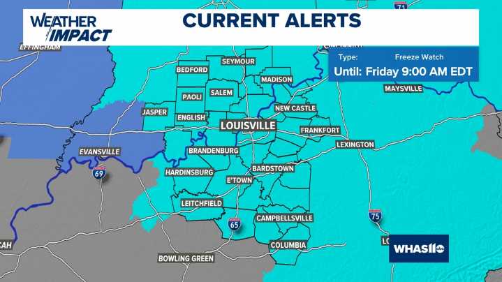 Louisville's first frost of the season expected this week