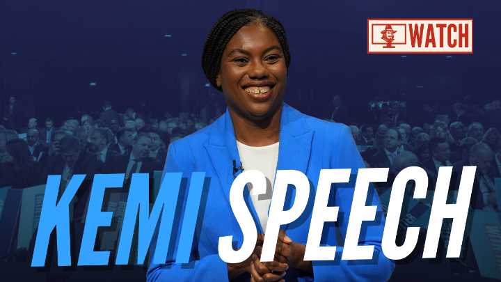 LIVE: Kemi Delivers Speech at Tory Conference