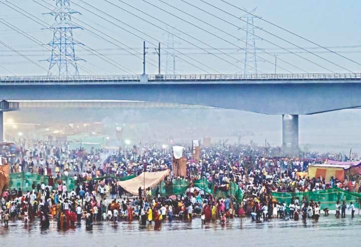 Chhath Puja celebrations begin with fervour, tight security, & traffic curbs