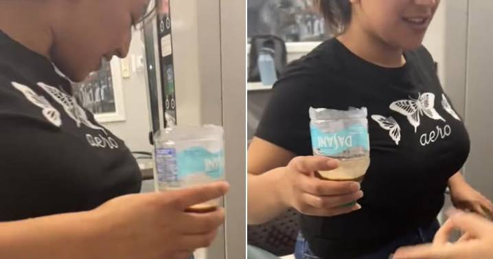 Ingenio cubano: Joven improvisa taza con botella y se hace viral
