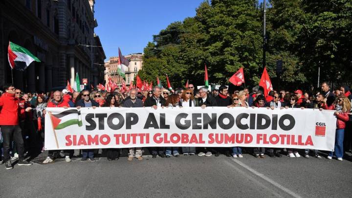 VÍDEO | Jornada de huelga en Italia por el asalto israelí a la flotilla Global Sumud